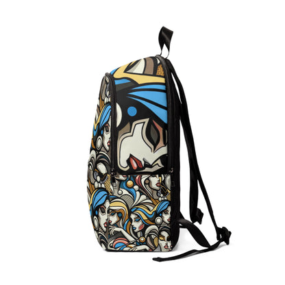 Dazzling Dreams Studio's Vibrant Pop Art Abstract Cartoon Backpack, a chic fashion accessory that blends playful motifs with sophisticated design.