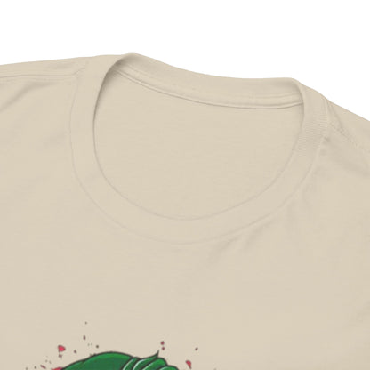Detailed close-up of a Men's Funny T Shirt displaying the Joker Minion character, combining the playful essence of Minions with a comical twist on the Joker.