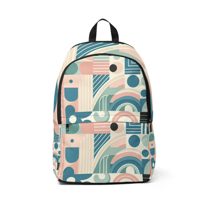 Elite Body Sculptures Pastel Aesthetic Backpack by Dazzling Dreams Studio in soft pink and tranquil blue, showcasing stylish design and functionality.