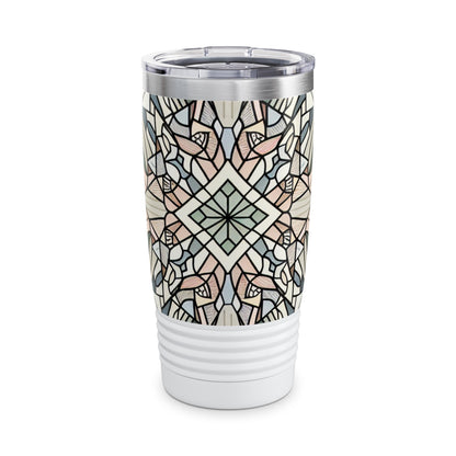 Elegant Pastel Prism 20oz Insulated Travel Tumbler by Dazzling Dreams Studio showcasing its stylish double-wall design and charming pastel colours.