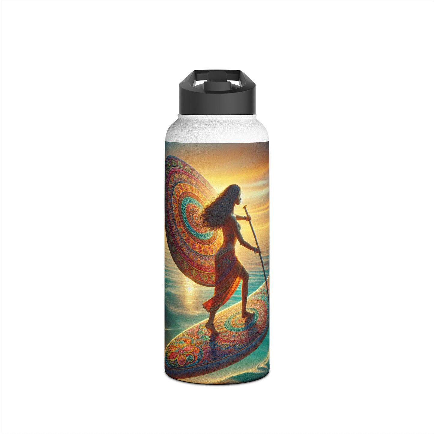 Fantasy Paddleboarding Stainless Steel Water Bottle, Standard Lid