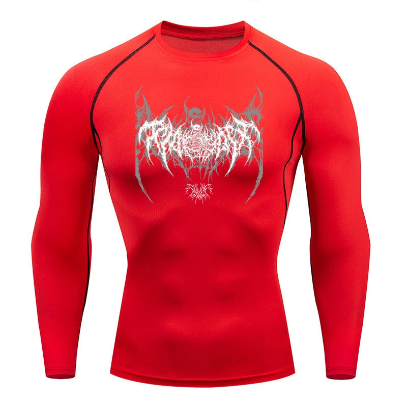 Chic men’s bright green compression shirt designed for comfort and performance in workouts.