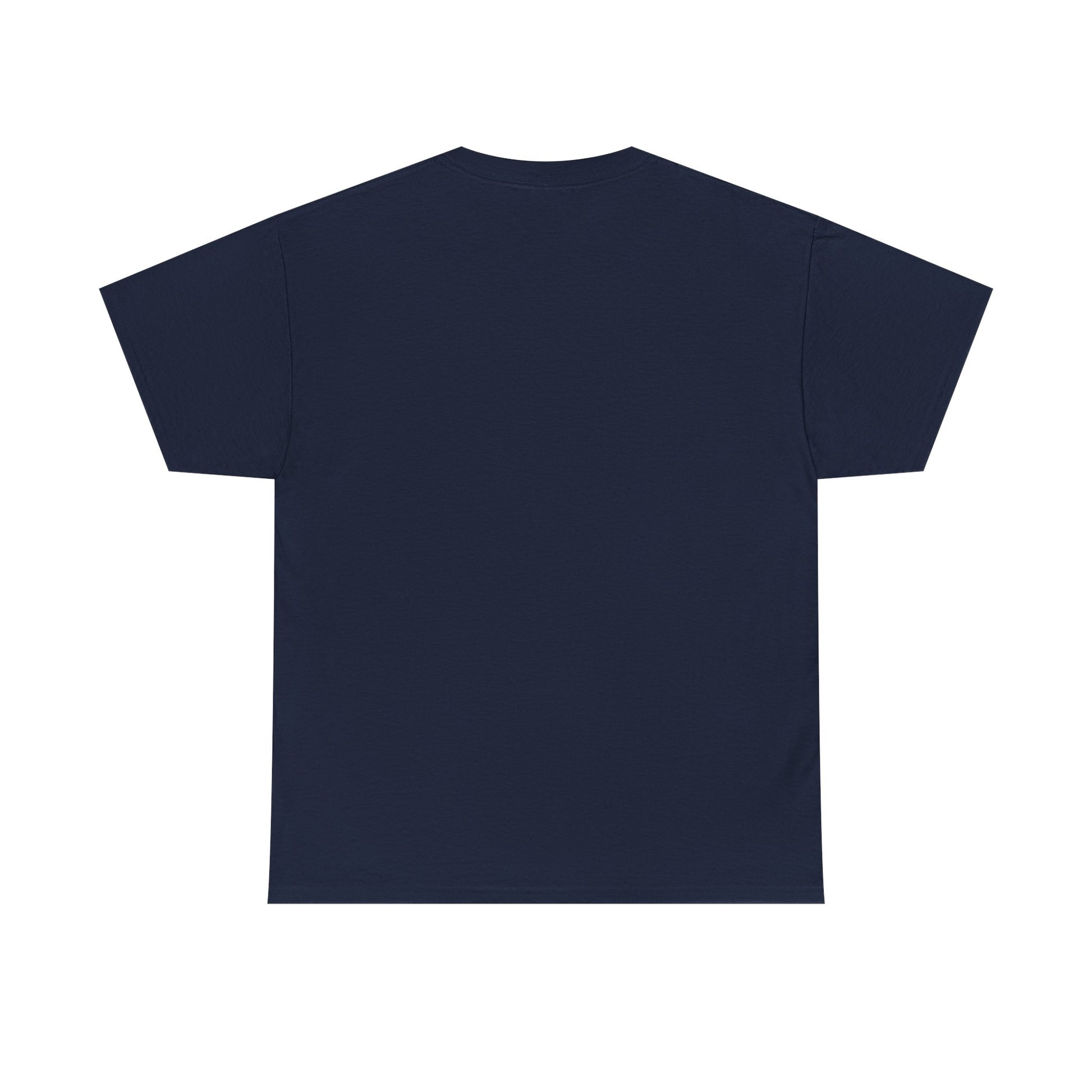 Navy blue men's t-shirt with a clean back, perfect for a polished, modern aesthetic.
