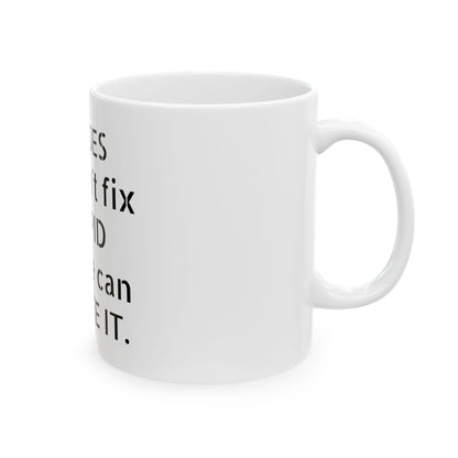 Inappropriate Slogan Ceramic Mug, a playful accessory for coffee lovers with a humorous twist, perfect for Secret Santa gifts.