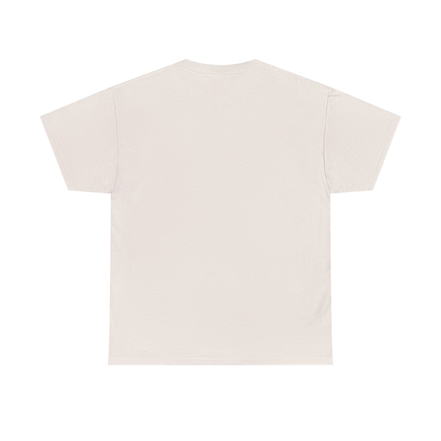 Sophisticated perspective of the reverse side of a Retro Racing Vintage Car Graphic T-Shirt in a soft, neutral hue, complementing its understated luxury.