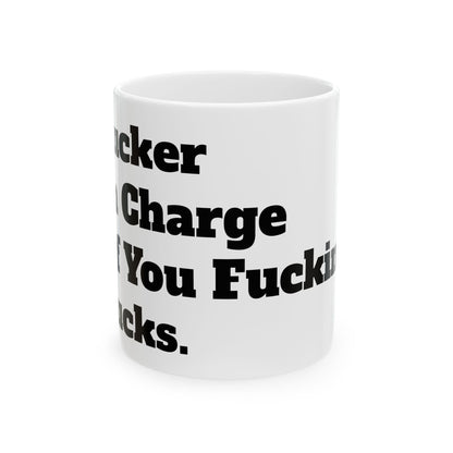 Funny Inappropriate Slogan Ceramic Mug showcasing a cheeky adult humour slogan, perfect for coffee lovers seeking a luxurious and humorous touch to their morning routine.