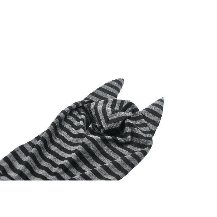 Close-up of the embroidered bat-heart emblem on the Dark In Love Cat Ear Hoodie Dress, highlighting luxurious attention to detail in alternative fashion.