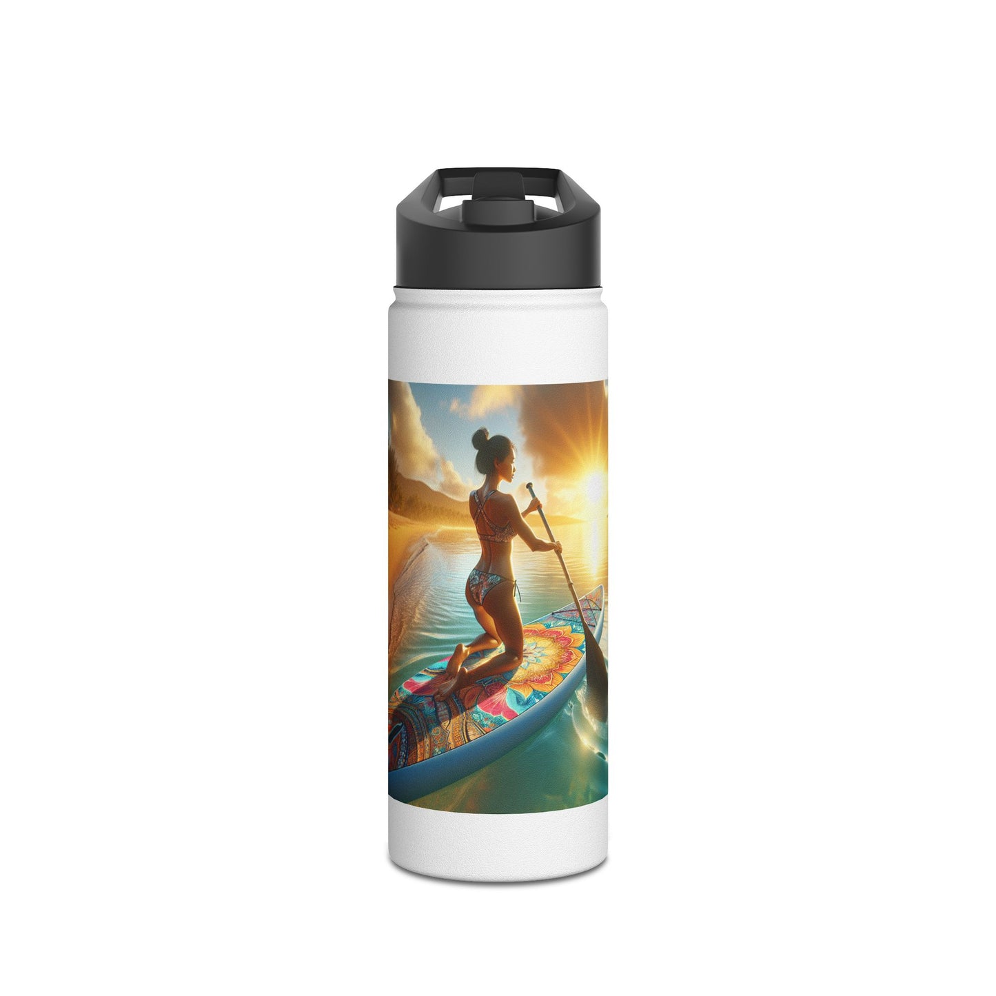 Fantasy Paddleboarding Stainless Steel Water Bottle, Standard Lid