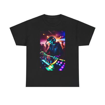 Street Monster Graphic T-Shirt in black displaying a bold DJ graphic, embodying modern luxury in urban streetwear.