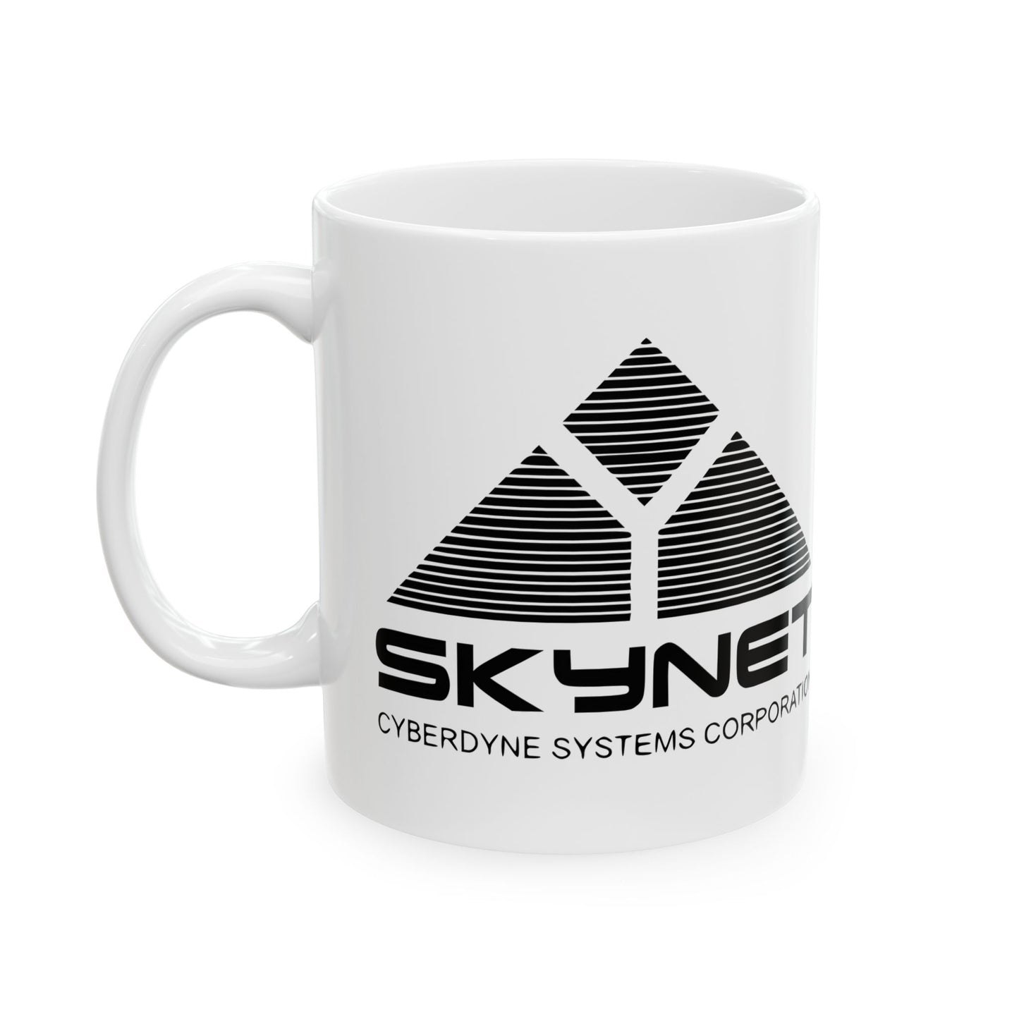 Skynet Cyberdyne Systems Logo Terminator Retro Image Ceramic Mug - This high-quality ceramic mug is ready to serve your coffee, tea, or even futuristic concoctions while you join the resistance!