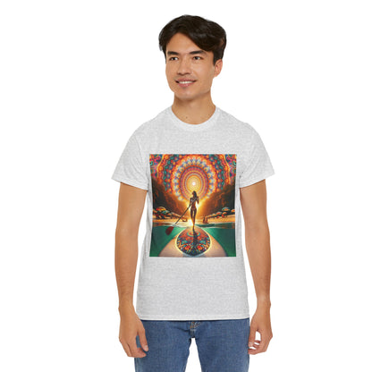 High-quality Delightfull Paddle Board T-Shirt with a vibrant outdoor design, perfect for casual wear, by Dazzling Dreams Studio.