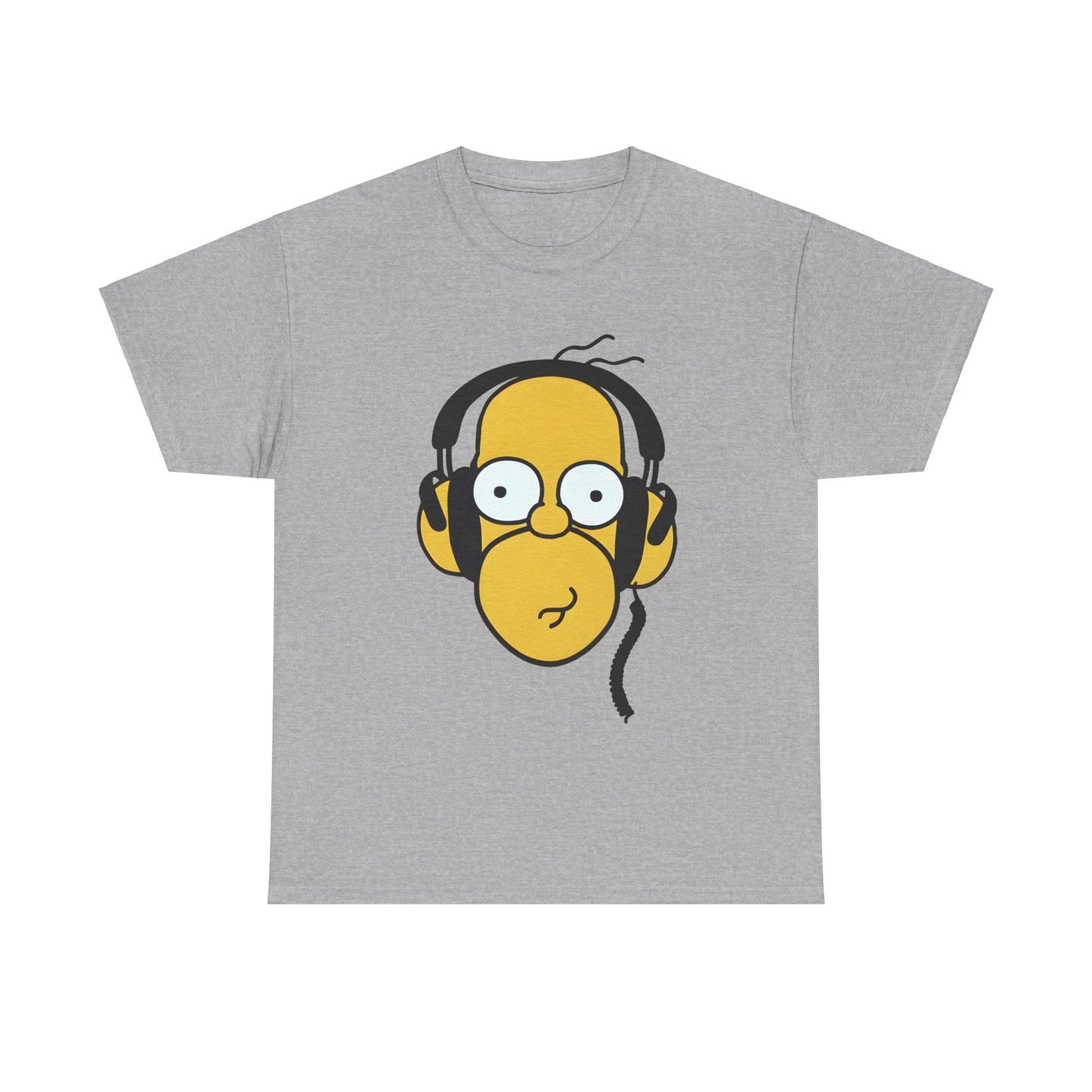 Hear the Hilarity Homer Simpson Headphones  Unisex Cotton Tee Graphic T Shirt