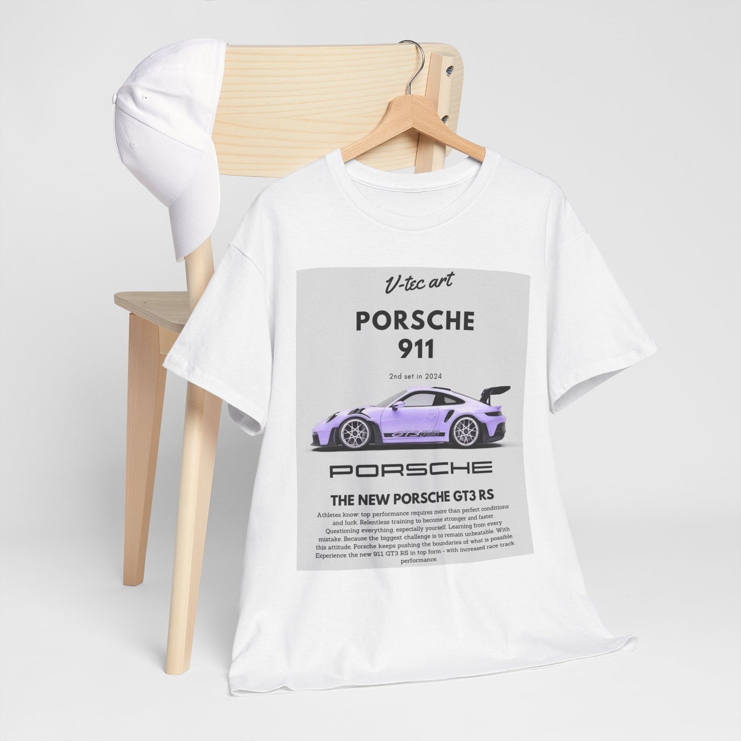 Porsche 911 GT3 RS Unisex T-Shirt: V-tec Art Men's/Women's Tee Urban Street