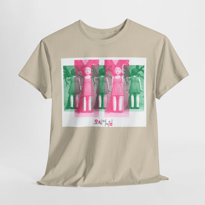 Elegant Squid Game Unisex Men’s Women’s Graphic Cotton Funny T Shirt Tee featuring a striking design inspired by the iconic Netflix series, perfect for making a bold statement.