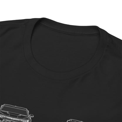 Close-up view of the neck area of the luxurious Mens Camaro ZL1 T-Shirt, highlighting its soft cotton fabric and unisex fit.