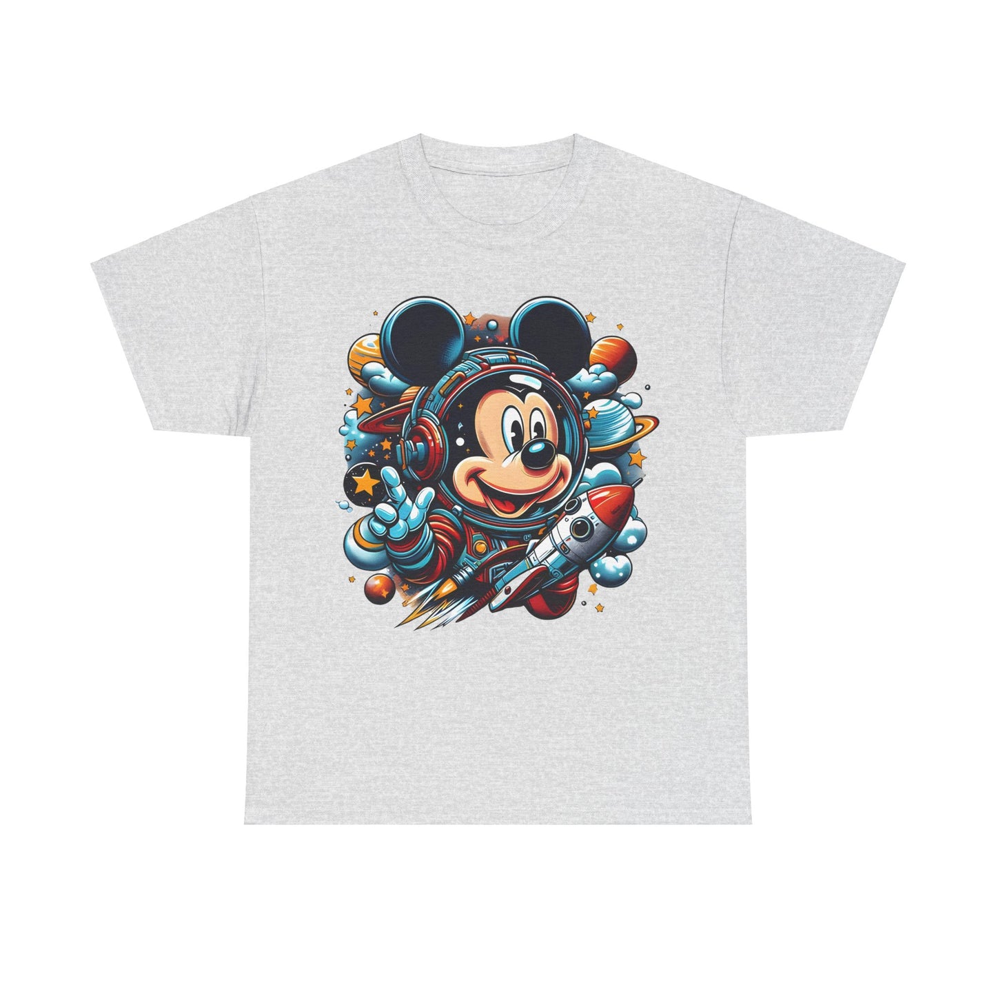 Blast Off with Mickey Astronaut Graphic Unisex Graphic Tee Shirt