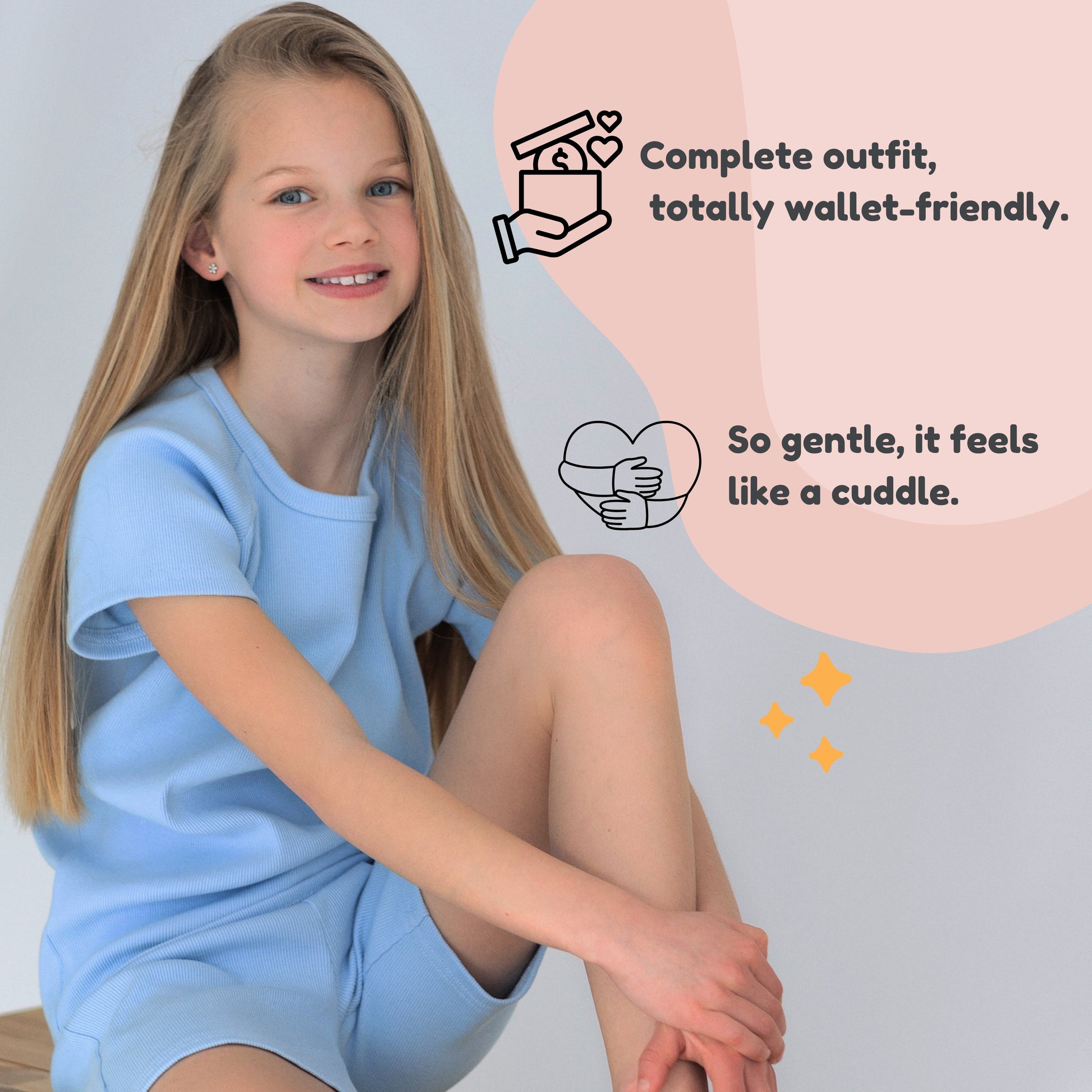 Adorable unisex kids wearing the DreamBuy Ice Blue cotton shorts and T-shirt set, perfect for stylish summer outings.