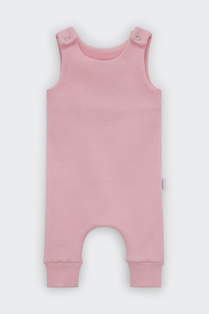 Stylish personalised sweet pink baby dungarees by DreamBuy, ideal as a unique gift for baby showers and perfect for everyday wear.