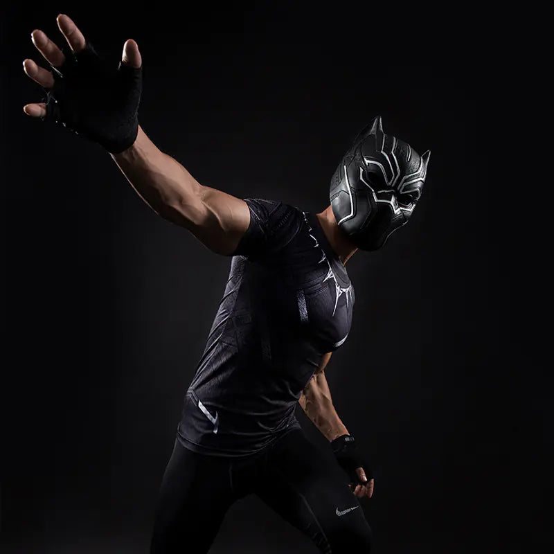 Black Panther Captain America Compression Shirt 