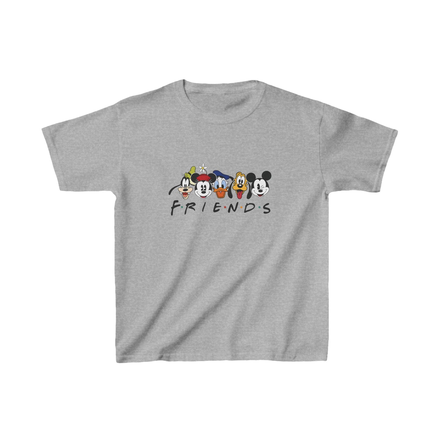 Unisex Kids Mickey and Friends - Friends Logo Cotton T Shirt Tee Youths Childs