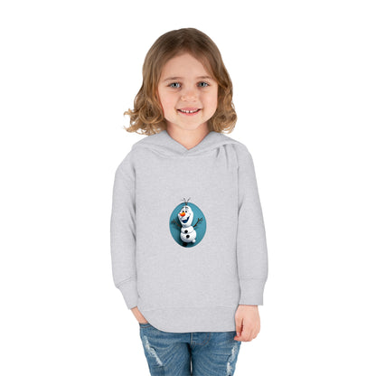 Luxurious Girls Olaf Frozen Hoodie in grey fleece, perfect for ages 2-5 years, featuring a charming Olaf graphic for a delightful winter look.