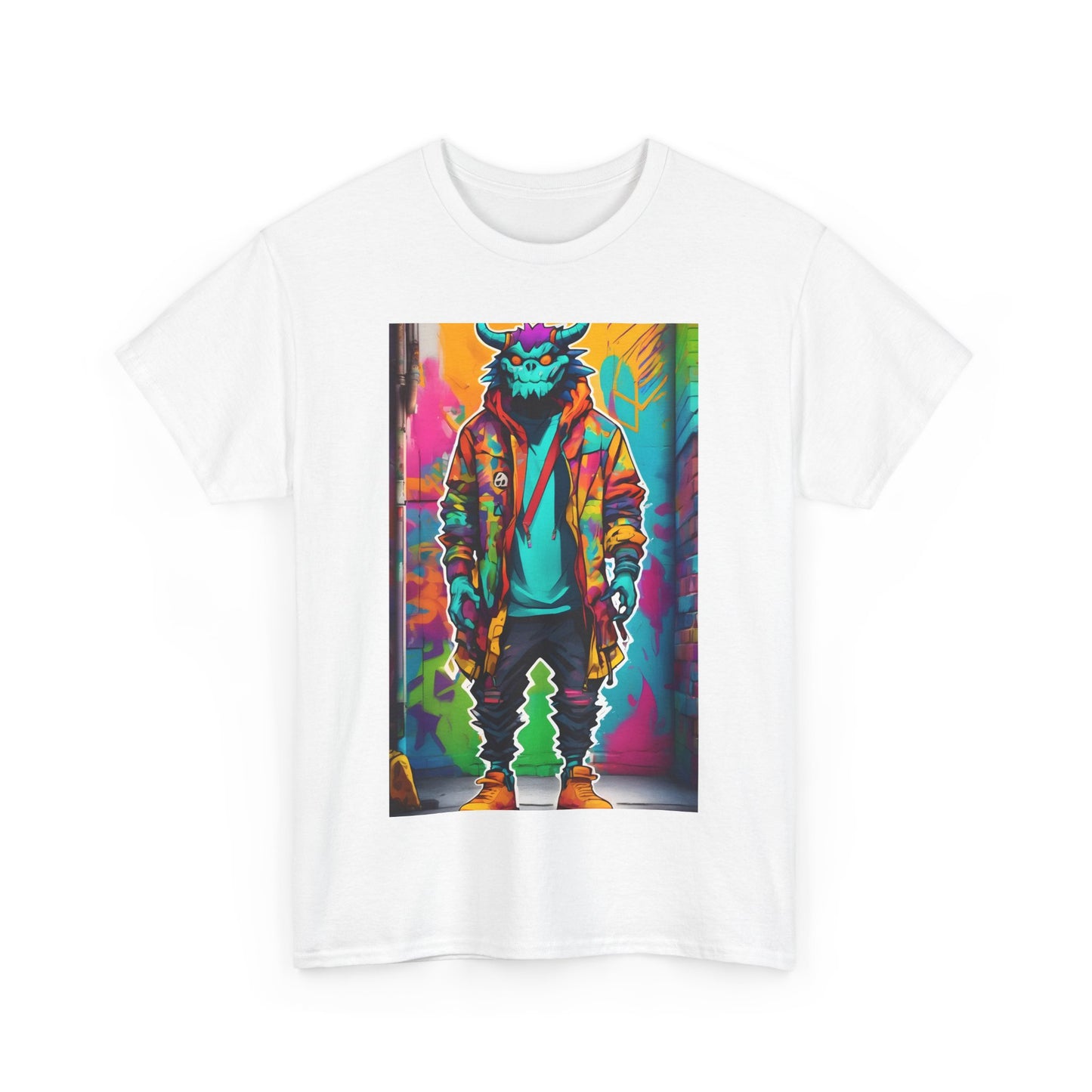 Street Monster Graphic T-Shirt, Urban Streetwear Top, Unisex Cotton