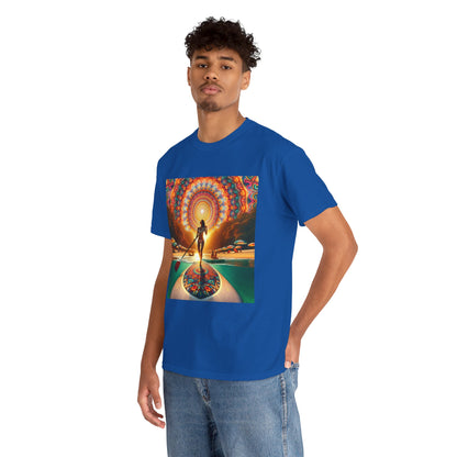 Luxurious Delightfull Paddle Board T-Shirt showcasing a beautiful paddleboarding graphic, ideal for water sports enthusiasts, by Dazzling Dreams Studio.