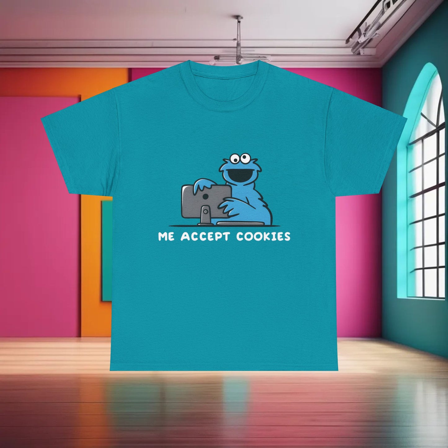 Sesame Street Cookie Monster Graphic T-Shirt Urban Unisex Cotton