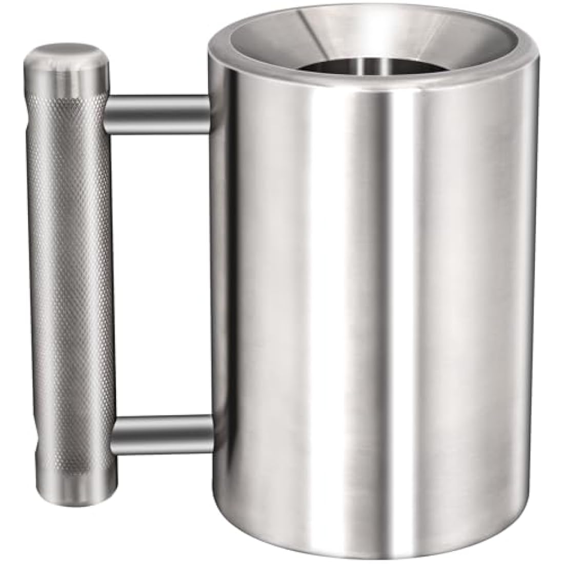 DITOSH 8kg/17.6lb Heavy Coffee Mug Challenge 304 Stainless Steel Dumbbell Cups Silver Overweight Sports Water Cup for Fitness Training Arm Strength Prank Gift Home Gym Workout Equipment 100ml/3.4oz