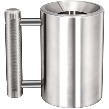 DITOSH 8kg/17.6lb Heavy Coffee Mug Challenge 304 Stainless Steel Dumbbell Cups Silver Overweight Sports Water Cup for Fitness Training Arm Strength Prank Gift Home Gym Workout Equipment 100ml/3.4oz