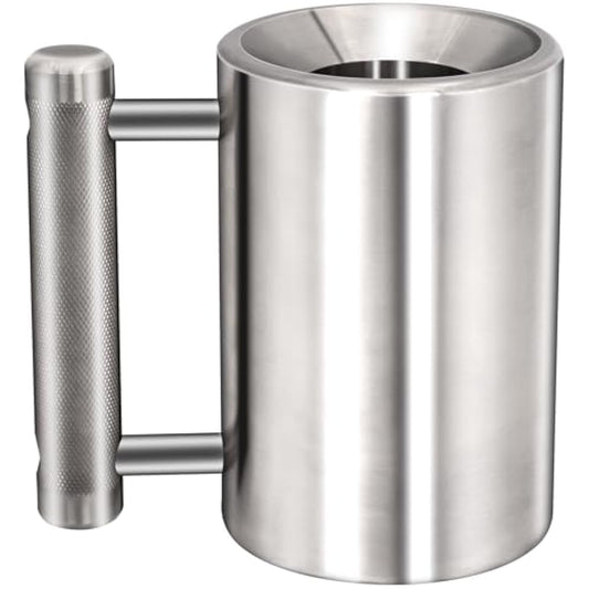 DITOSH 8kg/17.6lb Heavy Coffee Mug Challenge 304 Stainless Steel Dumbbell Cups Silver Overweight Sports Water Cup for Fitness Training Arm Strength Prank Gift Home Gym Workout Equipment 100ml/3.4oz