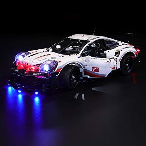 BRIKSMAX Led Lighting Kit for Porsche 911 RSR - Compatible with Lego 42096 Building Blocks