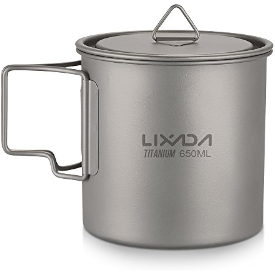 Lixada Titanium Camping cup with Hanging Handle UltraLight Outdoor Water Cup for Picnic, Hiking, Camping, Hiking 300ml / 350ml / 420ml / 550ml / 650ml / 750ml