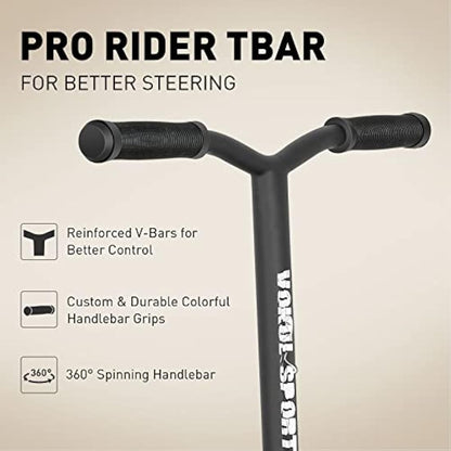 Joycruise Stunt Scooter Pro Trick Scooters for Kids & Teenagers Age 6+ Boys Girls, Kick Freestyle Beginner Scooter 360° Spin Handlebar, Robust Aluminum Frame 100mm Smooth Wheels