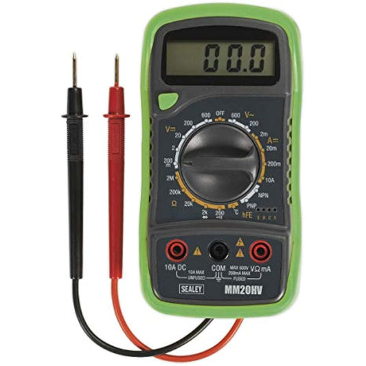 Sealey Mm20Hv Digital Multimeter 8 Function with Thermocouple Hi-Vis