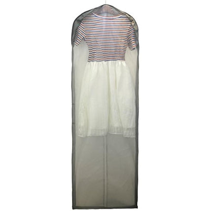 TUKA 71" Breathable Garment Cover High Quality, 180 x 58 cm Wedding Gown Dress Clothes Bag, for Wedding Dress evening dress, suit coat, long clothes. Long Zip. White with Black Cover TKB1005 Black