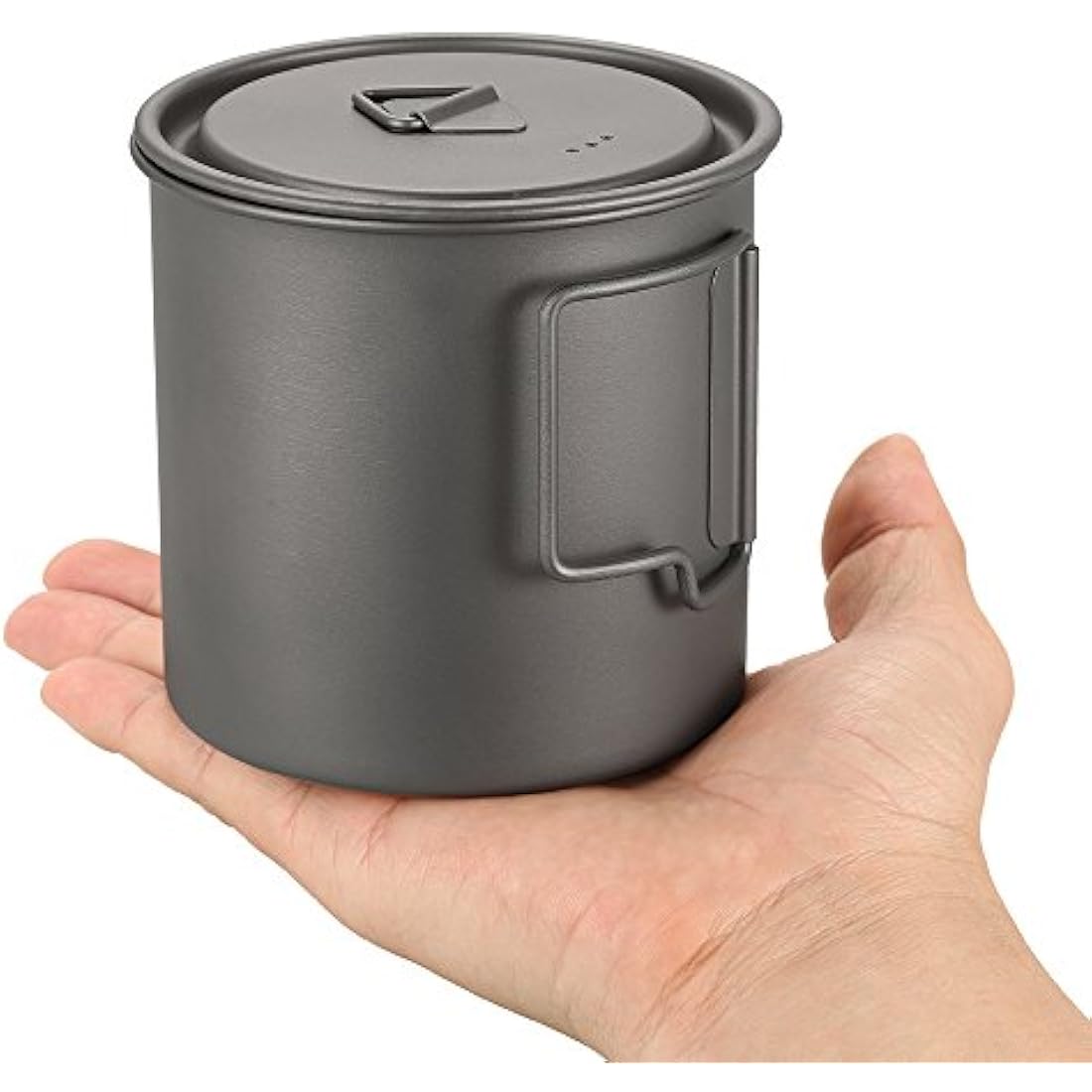 Lixada Titanium Camping cup with Hanging Handle UltraLight Outdoor Water Cup for Picnic, Hiking, Camping, Hiking 300ml / 350ml / 420ml / 550ml / 650ml / 750ml