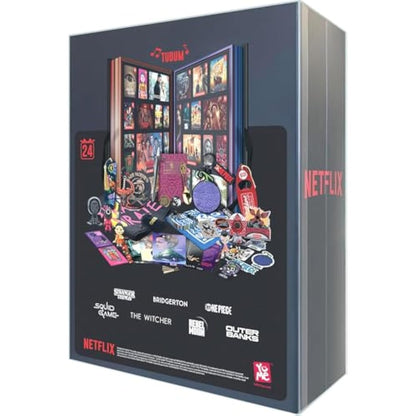 YuMe Netflix Gift Box - 2025 Advent Calendar with 24 Collectibles | Premium Gifts & Toys from 7 Iconic Series Like Stranger Things, Squid Games & Outer Banks | Christmas or Birthday Gifting for Fans
