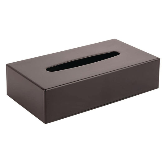 Bolero Black Rectangular Tissue Holder Plastic Hotels Guesthouses Clubhouses