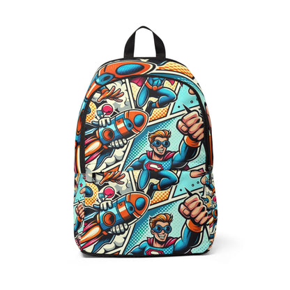 Luxury Pop Art Backpack by Dazzling Dreams Studio featuring vibrant comic-inspired design and playful patterns, perfect for fashion enthusiasts seeking a stylish yet practical accessory.