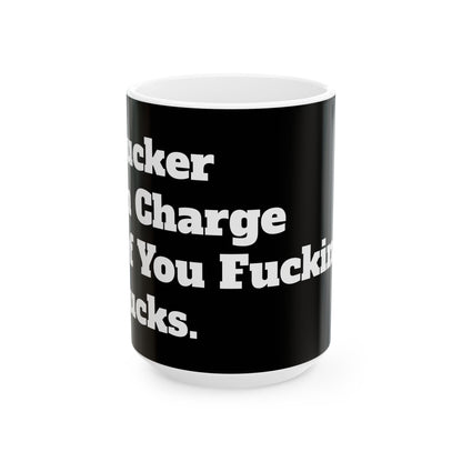 Funny Office Mug with an inappropriate slogan, perfect for adults with a sense of humour, a great novelty gift for birthdays.
