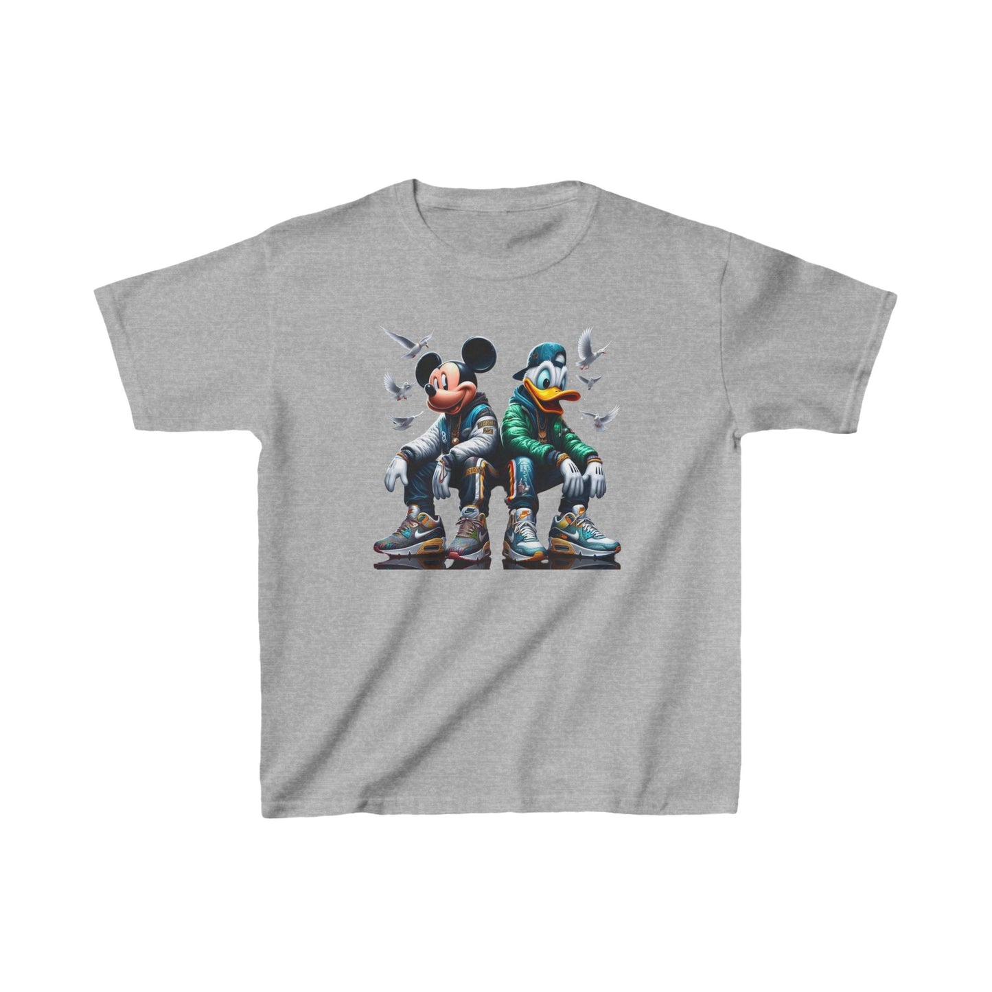 Unisex Kids  Mickey and Donald Street Style T Shirt Tee Youths Childs