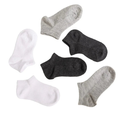 HelloBaby Boy Baby Socks 3 Pack - Grey Melange
