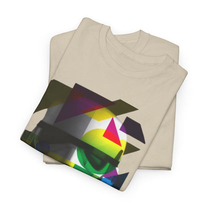 Luxurious beige t-shirt layered with a unique Stormtrooper helmet graphic, inspired by modern art, offering a sophisticated yet playful touch to your wardrobe.