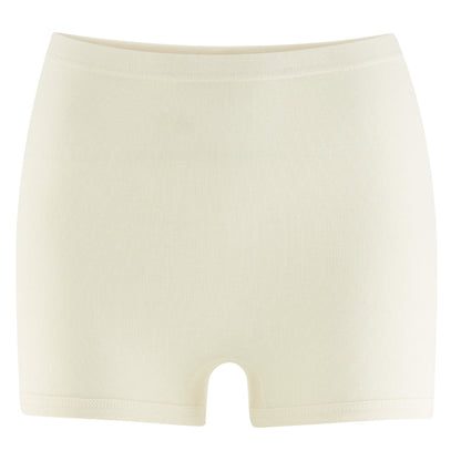 Luxury organic cotton base layer shorts for women, featuring a soft seamless design for ultimate comfort, made from 100% vegan fine rib fabric, ideal for a sustainable and stylish lifestyle.