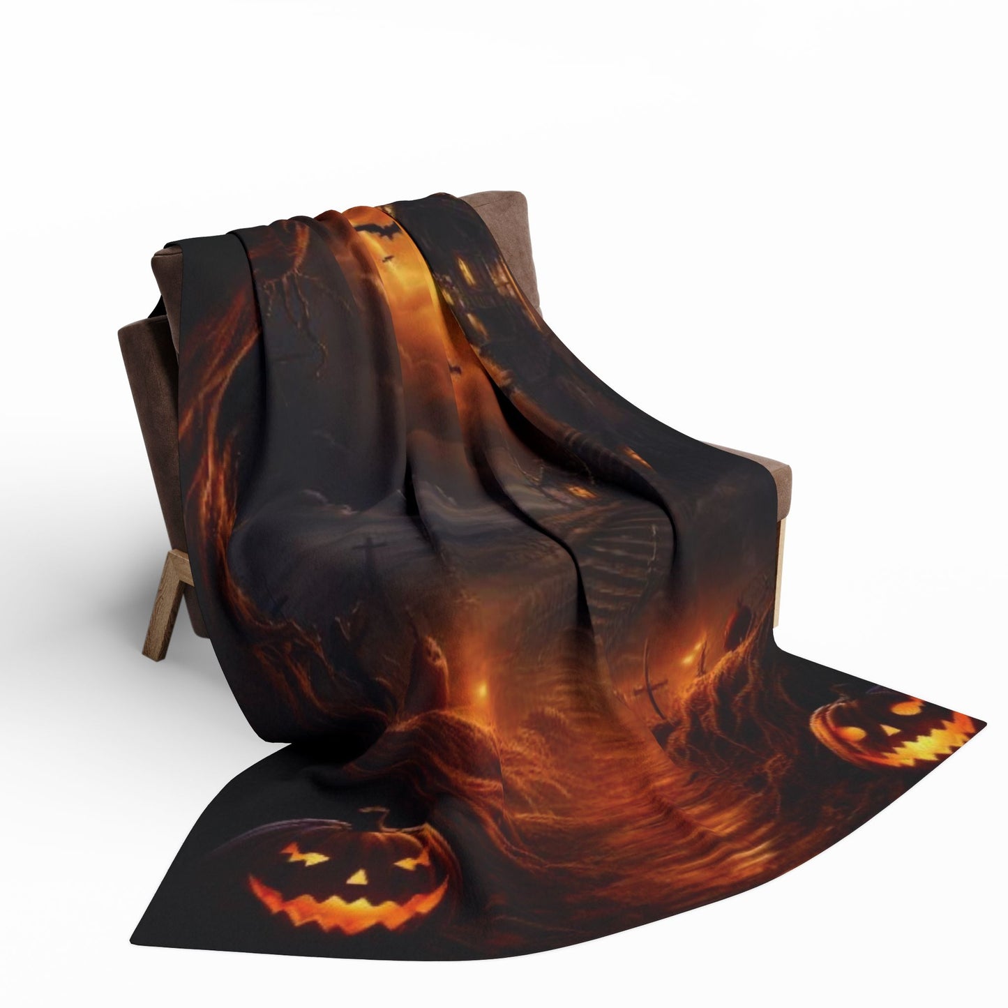 Decorative and Warm Halloween Spooky Arctic Fleece Blanket 3 Sizes