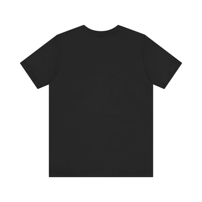 Back view of the luxurious Sabrina Carpenter Inspired Unisex Short Sleeve Tee featuring a sleek black design.