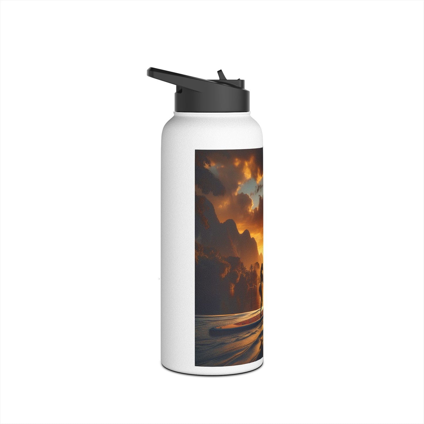 Fantasy Paddleboarding Stainless Steel Water Bottle, Standard Lid