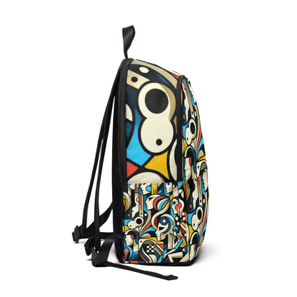 Close-up of the Dynamic Cartoon-Inspired Backpack by Dazzling Dreams Studio, highlighting its playful characters and high-quality, durable material.