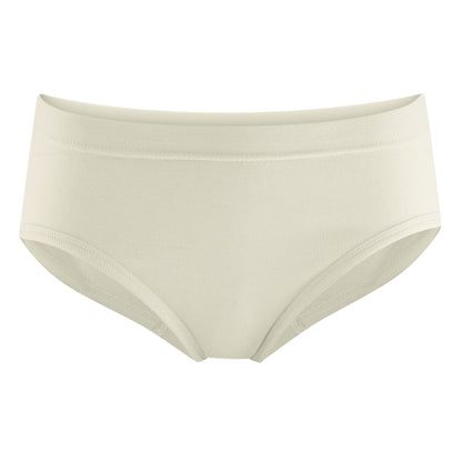 Chic organic cotton women's briefs, featuring high waist design, crafted for softness and seamless comfort in sizes S to XL.